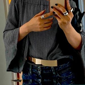 H&M Waist Belt w/ Rectangular Metal Front Plate